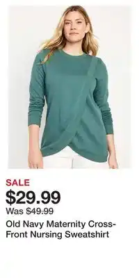 Old Navy Old Navy Maternity Cross-Front Nursing Sweatshirt offer