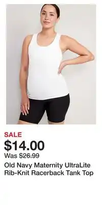 Old Navy Old Navy Maternity UltraLite Rib-Knit Racerback Tank Top offer