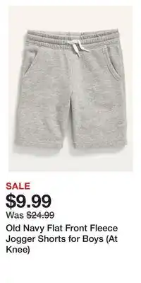 Old Navy Old Navy Flat Front Fleece Jogger Shorts for Boys (At Knee) offer