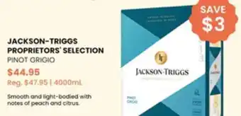 Wine Rack JACKSON-TRIGGS PROPRIETORS' SELECTION PINOT GRIGIO offer