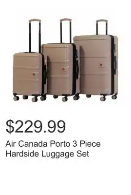 Costco Air Canada Porto 3 Piece Hardside Luggage Set offer