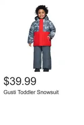 Costco Gusti Toddler Snowsuit offer