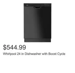 Costco Whirlpool 24 in Dishwasher with Boost Cycle offer