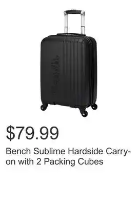 Costco Bench Sublime Hardside Carry-on with 2 Packing Cubes offer