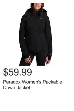 Costco Paradox Women's Packable Down Jacket offer