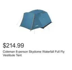 Costco Coleman 8-person Skydome Waterfall Full Fly Vestibule Tent offer