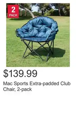 Costco Mac Sports Extra-padded Club Chair, 2-pack offer