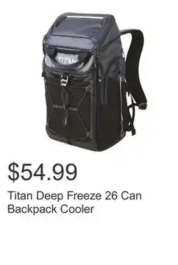 Costco Titan Deep Freeze 26 Can Backpack Cooler offer