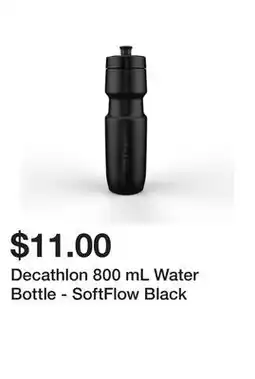 Decathlon Decathlon 800 mL Water Bottle - SoftFlow Black offer