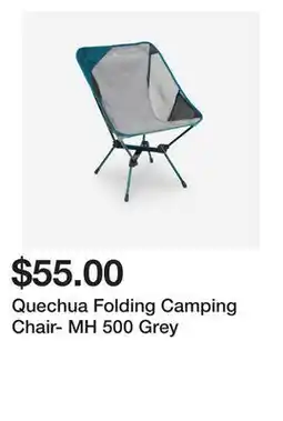 Decathlon Quechua Folding Camping Chair- MH 500 Grey offer