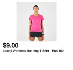 Decathlon kalenji Women's Running T-Shirt - Run 100 offer