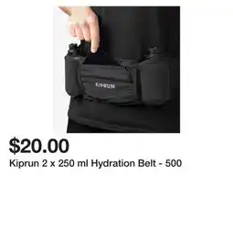 Decathlon Kiprun 2 x 250 ml Hydration Belt - 500 offer