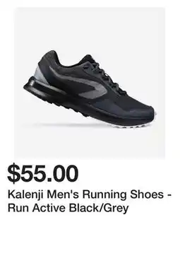Decathlon Kalenji Men's Running Shoes - Run Active Black/Grey offer
