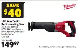 Home Hardware 18V SAWZALL Reciprocating Saw offer