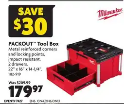 Home Hardware PACKOUT Tool Box offer