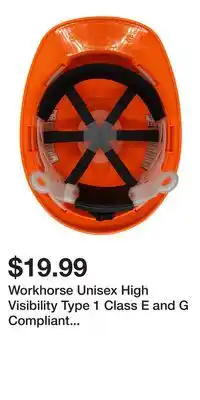 Mark's Workhorse Unisex High Visibility Type 1 Class E and G Compliant Hard Hat - Orange offer