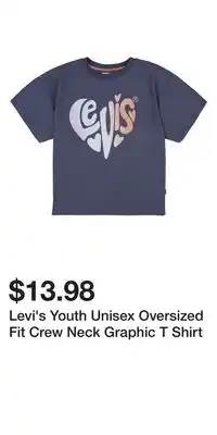Mark's Levi's Youth Unisex Oversized Fit Crew Neck Graphic T Shirt offer