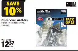Home Hardware 8L Drywall Anchors offer