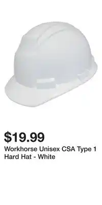 Mark's Workhorse Unisex CSA Type 1 Hard Hat - White offer