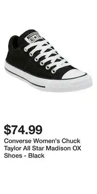 Mark's Converse Women's Chuck Taylor All Star Madison OX Shoes - Black offer