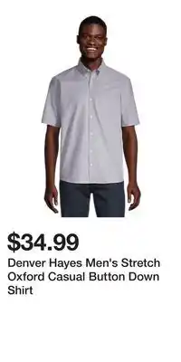 Mark's Denver Hayes Men's Stretch Oxford Casual Button Down Shirt offer