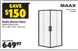 Home Hardware Radia Shower Door offer