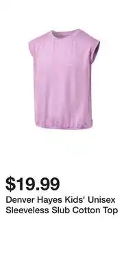 Mark's Denver Hayes Kids' Unisex Sleeveless Slub Cotton Top offer