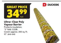 Home Hardware Ultra+ Clear Poly Vapour Barrier offer
