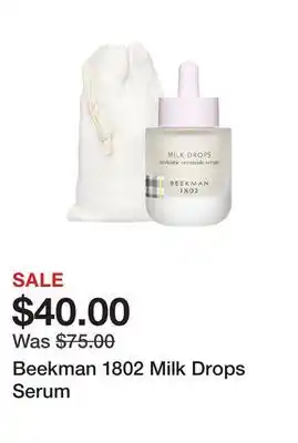 TSC Stores Beekman 1802 Milk Drops Serum offer