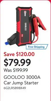 Walmart GOOLOO 3000A Car Jump Starter offer