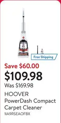 Walmart HOOVER PowerDash Compact Carpet Cleaner offer