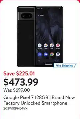 Walmart Google Pixel 7 128GB | Brand New Factory Unlocked Smartphone offer