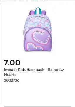 Staples Impact Kids Backpack - Rainbow Hearts offer