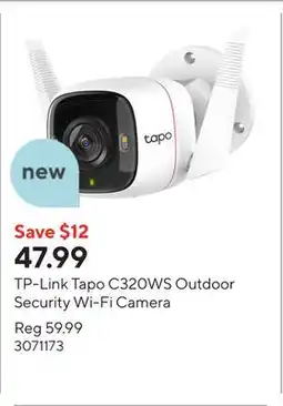 Staples TP-Link Tapo C320WS Outdoor Security Wi-Fi Camera offer