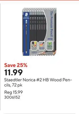 Staples Staedtler Norica #2 HB Wood Pencils, 72 pk offer