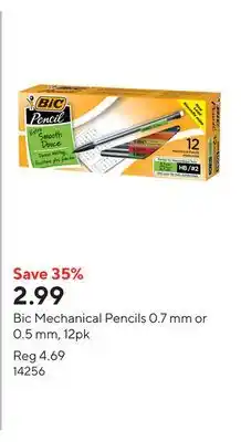 Staples Bic Mechanical Pencils 0.7 mm or 0.5 mm, 12pk offer