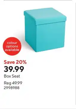 Staples Box Seat offer