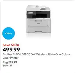 Staples Brother MFC-L3720CDW Wireless All-in-One Colour Laser Printer offer
