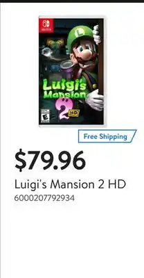Walmart Luigi's Mansion 2 HD offer