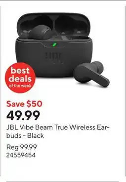 Staples JBL Vibe Beam True Wireless Earbuds - Black offer