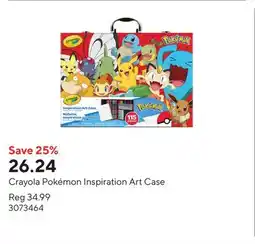 Staples Crayola Pokémon Inspiration Art Case offer