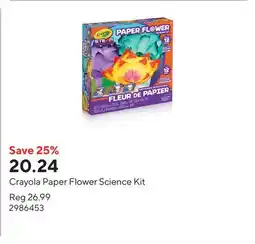 Staples Crayola Paper Flower Science Kit offer