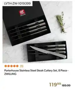Shopper+ Porterhouse Stainless Steel Steak Cutlery Set, 8 Piece - ZWILLING offer