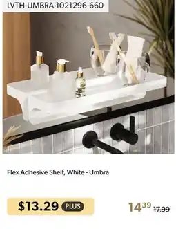 Shopper+ Flex Adhesive Shelf, White - Umbra offer