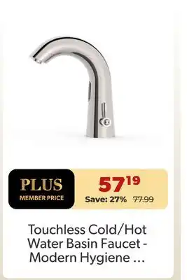 Shopper+ Touchless Cold/Hot Water Basin Faucet-Modern Hygiene offer