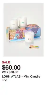 Holt Renfrew LOHN ATLAS - Mini Candle Trio offer