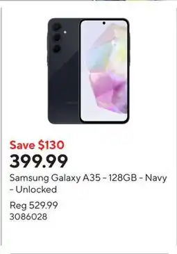 Staples Samsung Galaxy A35 - 128GB - Navy - Unlocked offer