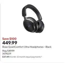 Staples Bose QuietComfort Ultra Headphones - Black offer