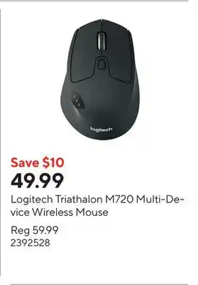 Staples Logitech Triathalon M720 Multi-Device Wireless Mouse offer