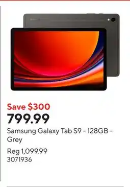 Staples Samsung Galaxy Tab S9 - 128GB - Grey offer